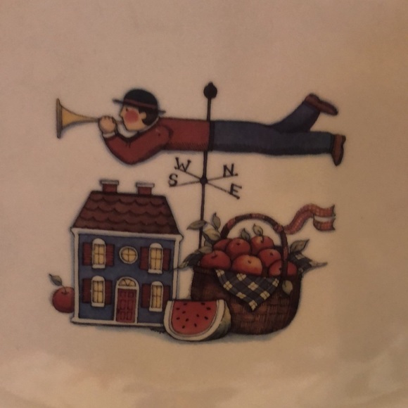 International Tableworks Susan Winget 1994 WINDY HILL 14” Oval Serving Platter - Picture 2 of 4